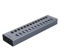 Orico 13x USB-A 3.0 z włącznikami - szary - 1343439 - zdjęcie 3